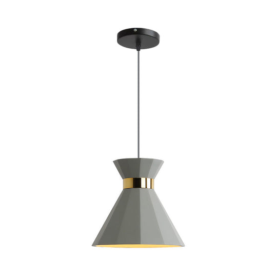 8.5’/10.5’ Nordic Grey Cement Suspension Light - Head Hourglass Ceiling Pendant For Dining Room
