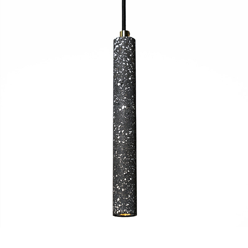 Nordic Cylindrical Pendulum Light Hanging Pendant In White/Black Lighting