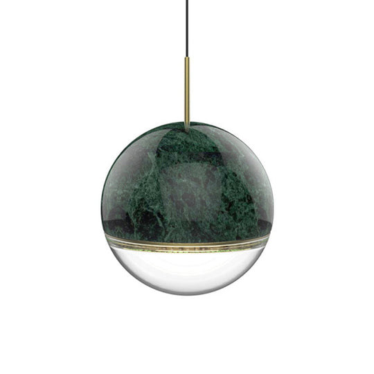Modern Nordic Hanging Pendant Light - Led Marble Suspension In Multiple Sizes And Colors