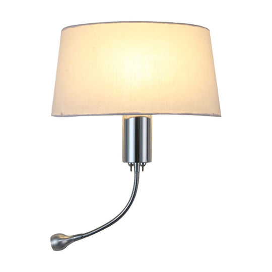 Modern Flush Wall Sconce With Half-Empire Shade - 1 Head Bedroom Spotlight Lamp For Reading