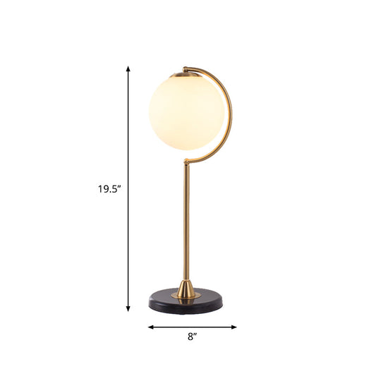 Sulafat - Gold S/C Shaped/Bend Bedside Table Light Metal 1/2-Head Designer Night Lamp In With Ball