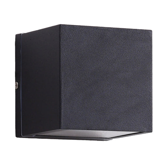 Minimalist Aluminum Wall Sconce With Led Flush Mount For Corridors - Black Small/Large Sizes