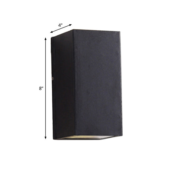 Minimalist Aluminum Wall Sconce With Led Flush Mount For Corridors - Black Small/Large Sizes