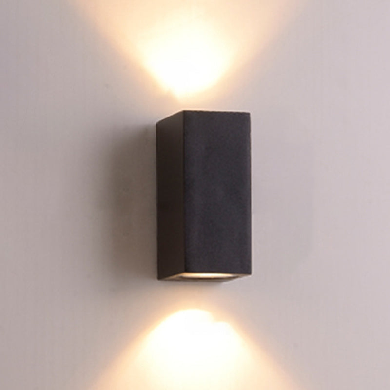 Minimalist Aluminum Wall Sconce With Led Flush Mount For Corridors - Black Small/Large Sizes
