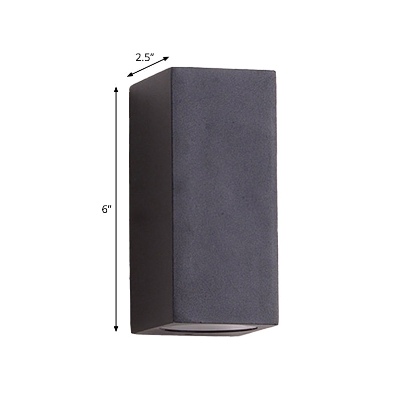 Minimalist Aluminum Wall Sconce With Led Flush Mount For Corridors - Black Small/Large Sizes