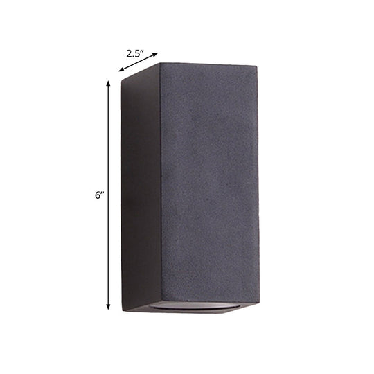 Minimalist Aluminum Wall Sconce With Led Flush Mount For Corridors - Black Small/Large Sizes