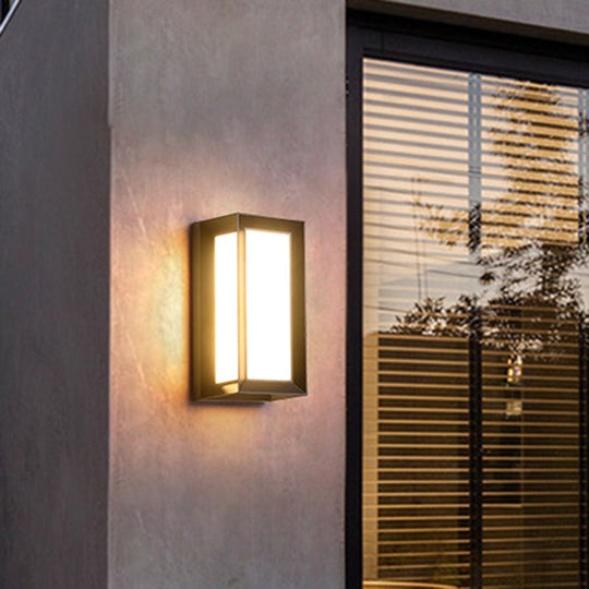 Modern Sound-Activated Led Wall Sconce In Black / C