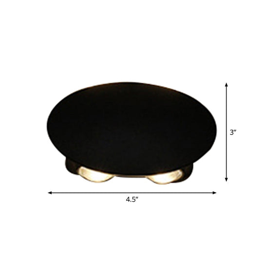 Nordic Metallic Mini Wall Light - Ellipse/Curve/Honeycomb Design 4/6-Bulb Led Washer Sconce In Black