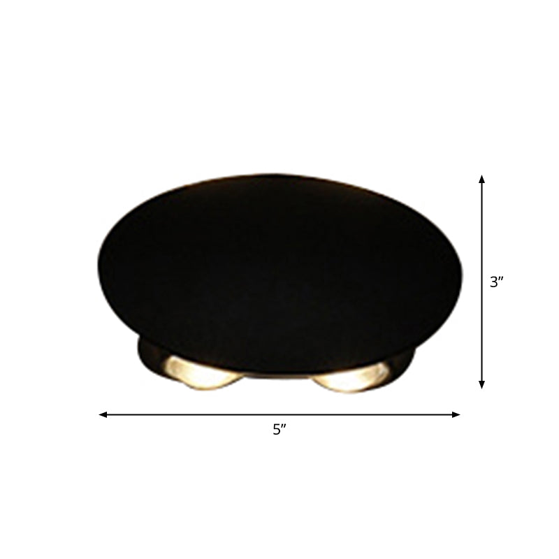 Nordic Metallic Mini Wall Light - Ellipse/Curve/Honeycomb Design 4/6-Bulb Led Washer Sconce In Black