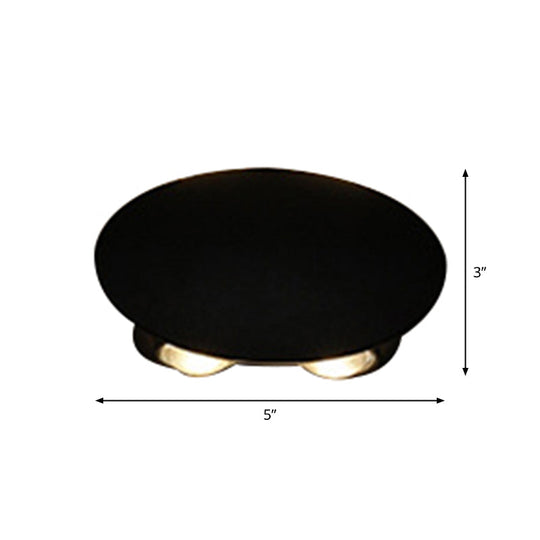 Nordic Metallic Mini Wall Light - Ellipse/Curve/Honeycomb Design 4/6-Bulb Led Washer Sconce In Black