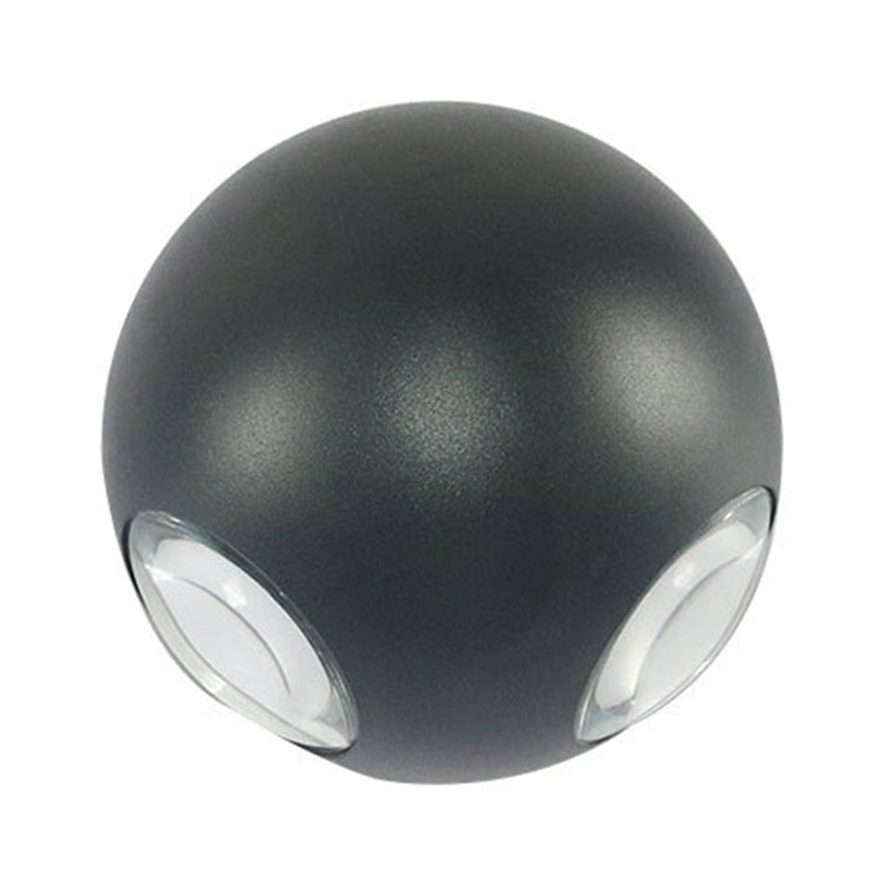 Modern Metal Flush Wall Sconce: Nordic 4-Light Dome Mount Lamp In Black/White