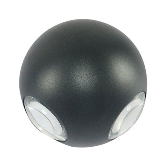 Modern Metal Flush Wall Sconce: Nordic 4-Light Dome Mount Lamp In Black/White