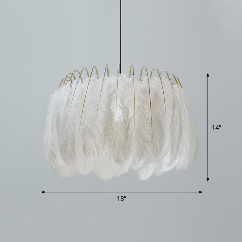 Nordic Pendant Light Kit - Feather Sheer Acrylic White