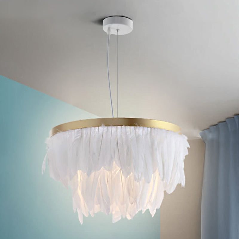 Nordic Pendant Light Kit - Feather Sheer Acrylic White