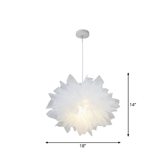 Nordic Pendant Light Kit - Feather Sheer Acrylic White