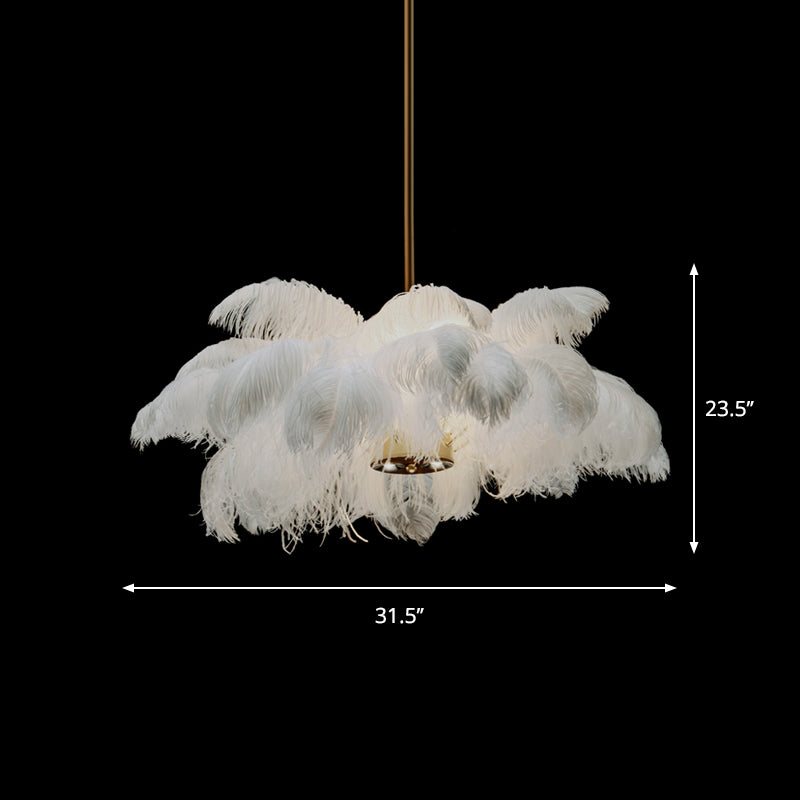 Nordic Pendant Light Kit - Feather Sheer Acrylic White