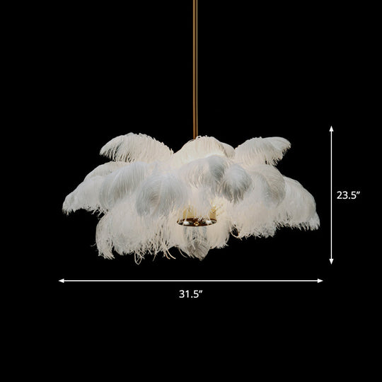 Nordic Pendant Light Kit - Feather Sheer Acrylic White