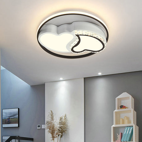 Modern Led Acrylic Star Flushmount Ceiling Light - White Flush Mount For Bedrooms / C