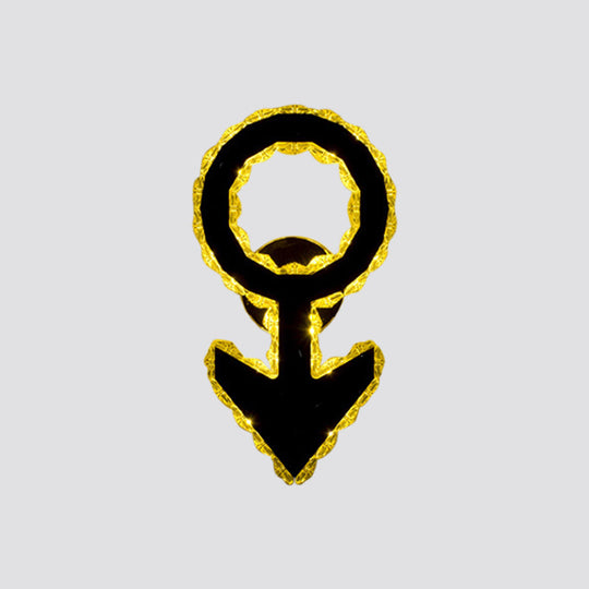 Modern Gold Wifi/Dual C Hotel Wall Sconce With Crystal Encrusted Led Lighting