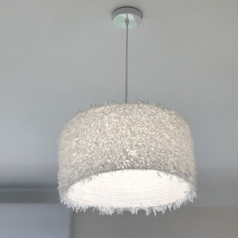 Pink & White Feather Pendant Lamp - Nordic Style