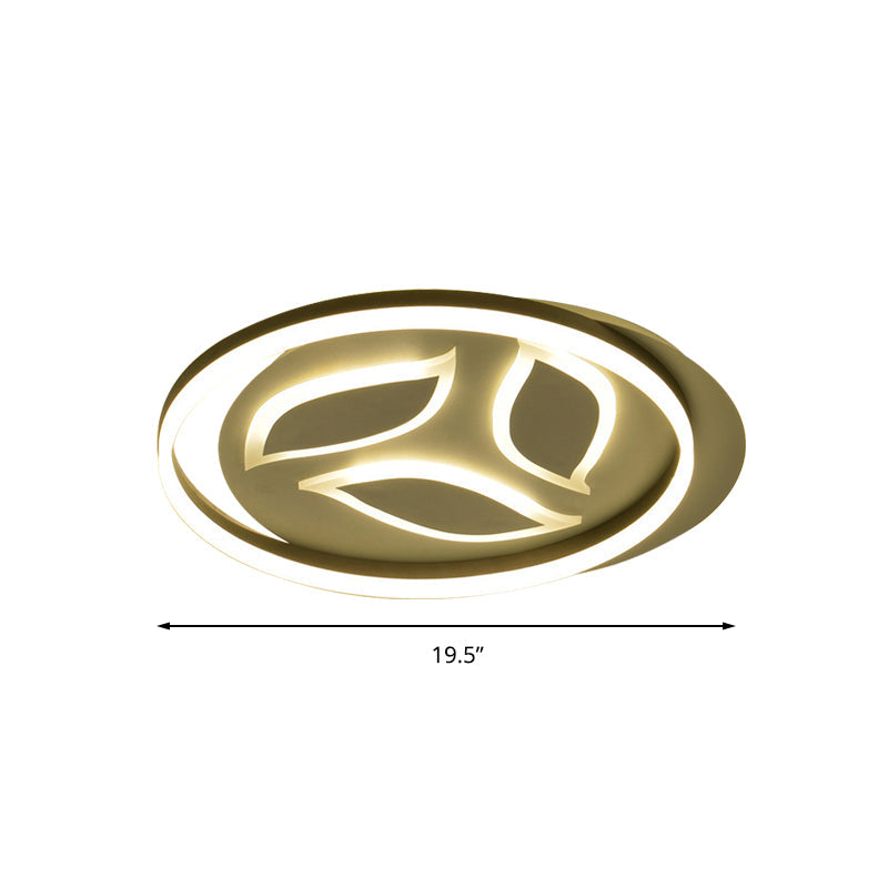 Modern Black Circle Flush Mount Led Ceiling Lamp For Child’s Bedroom