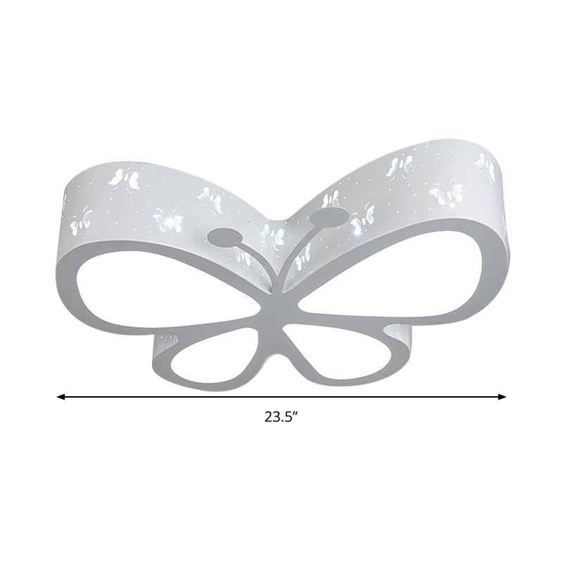 Kindergarten Butterfly Ceiling Light - Cartoon Led Flush Mount Fixture