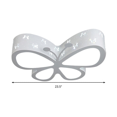 Kindergarten Butterfly Ceiling Light - Cartoon Led Flush Mount Fixture