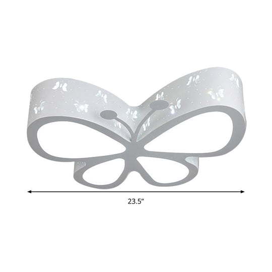 Kindergarten Butterfly Ceiling Light - Cartoon Led Flush Mount Fixture