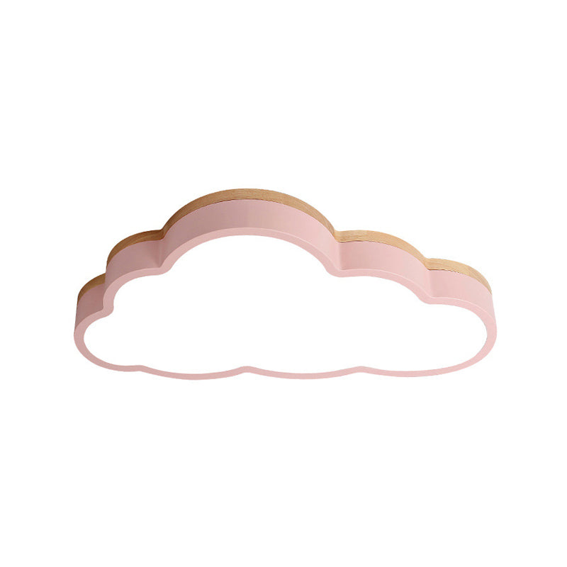 Macaron Loft Slim Panel Led Ceiling Lamp For Living Room With Acrylic Cloud Mount