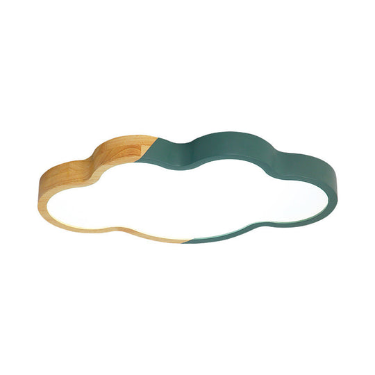 Nordic Cloud Shape Led Ceiling Light For Kids Bedroom - Acrylic Flush Mount Energy Saving