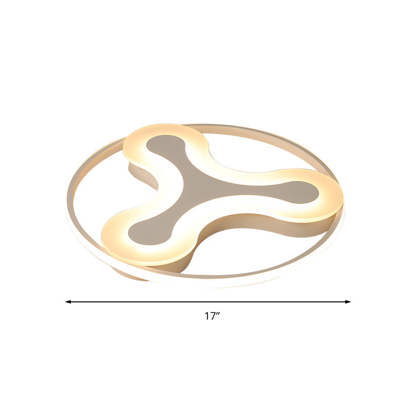 Modern Acrylic Led Ceiling Lamp - Stylish Y - Shaped Flush Light In White For Foyer Or Hotel