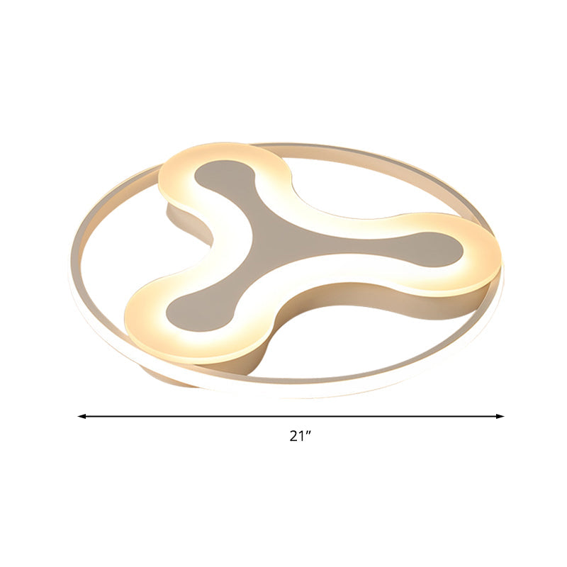 Modern Acrylic Led Ceiling Lamp - Stylish Y-Shaped Flush Light In White For Foyer Or Hotel