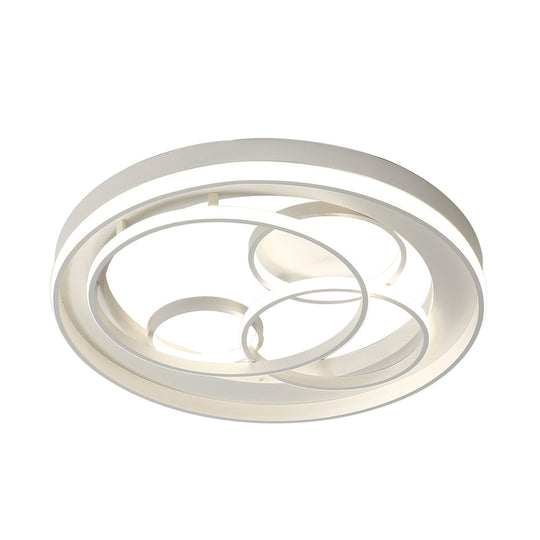 Contemporary White Flushmount Led Ceiling Light For Living Room