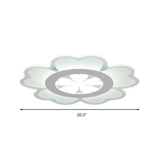 Heart - Shaped Petal Ceiling Light With Led Flush Mount For Kid’s Room