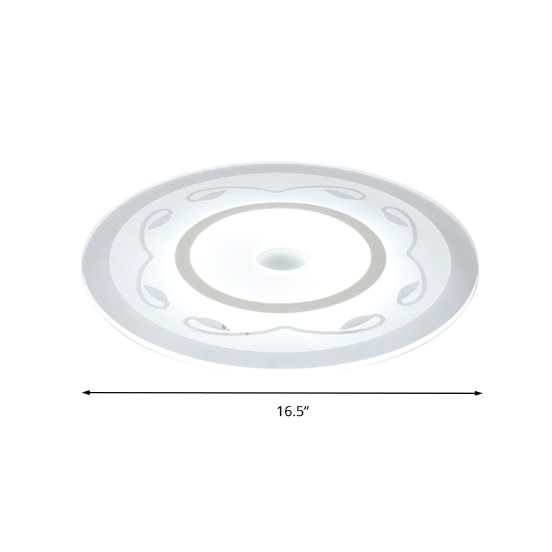 Modern Acrylic Flower Shape Ceiling Lamp In White - Perfect For Child’s Bedroom