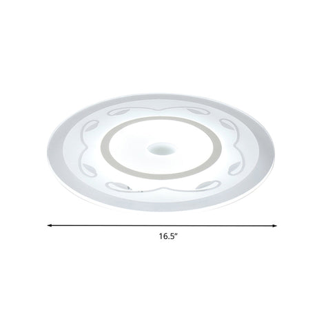 Modern Acrylic Flower Shape Ceiling Lamp In White - Perfect For Child’s Bedroom