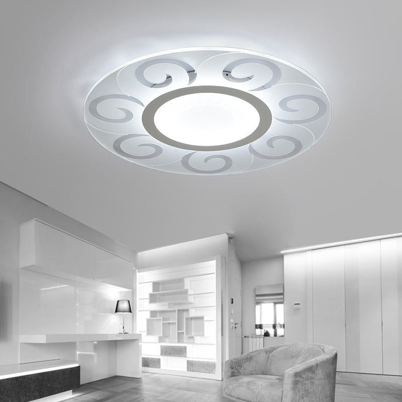 Nordic Style Acrylic Blossom Led Flush Mount Ceiling Lamp Ideal For Study Room White / 16