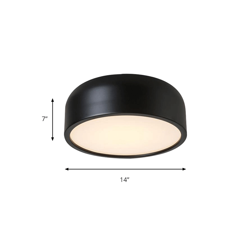 Led Flush Mount Ceiling Light For Modern Bedroom With Acrylic Dome Shade