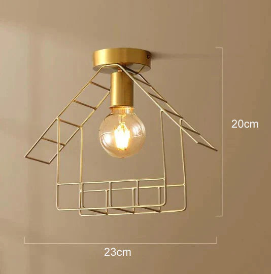 American All-Copper Balcony Ceiling Lamp B / Without A Light Source