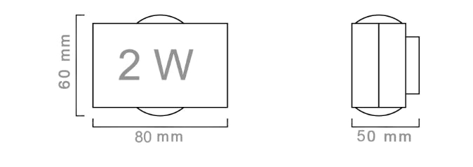 New Wall Lamp Led Aluminum Outdoor Indoor Ip65 Up Down White Black Modern For Home Stairs Bedroom