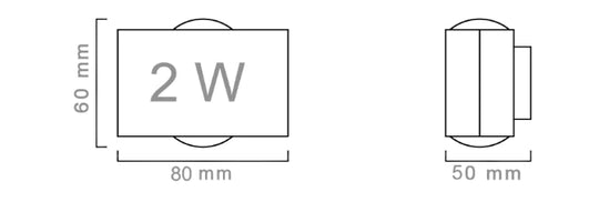 New Wall Lamp Led Aluminum Outdoor Indoor Ip65 Up Down White Black Modern For Home Stairs Bedroom