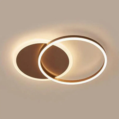 2/3/5 - Light Flush Ceiling Light With Brown Acrylic Shade - Warm/White For Living Room 2 / Warm