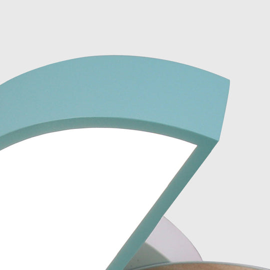 Cartoon - Inspired 4 - Head Toy Windmill Led Flush Ceiling Light For Nursing Room Wooden And Metal