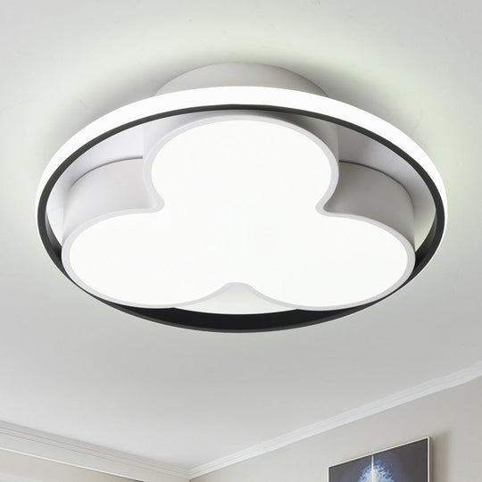 Flower Ceiling Mount Led Light For Child Bedroom - Nordic Style Acrylic Lamp White / 19.5’