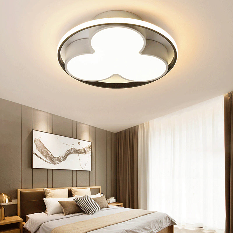 Flower Ceiling Mount Led Light For Child Bedroom - Nordic Style Acrylic Lamp White / 16