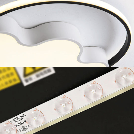 Modern Animal Paw Led Flush Mount Ceiling Light For Study Room - Eye-Caring & Acrylic Lamp