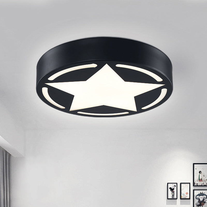 Modern Acrylic Star Ceiling Light For Children’s Bedroom - Flush Mount Fixture