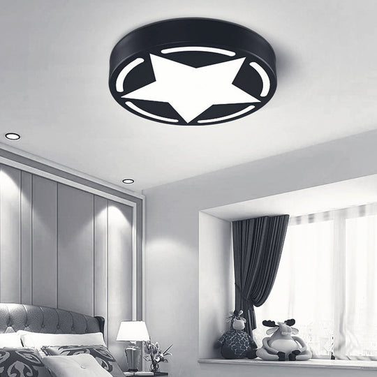Modern Acrylic Star Ceiling Light For Children’s Bedroom - Flush Mount Fixture
