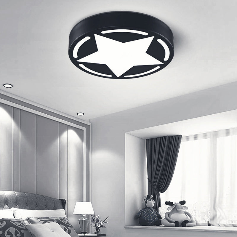 Modern Acrylic Star Ceiling Light For Childrens Bedroom - Flush Mount Fixture