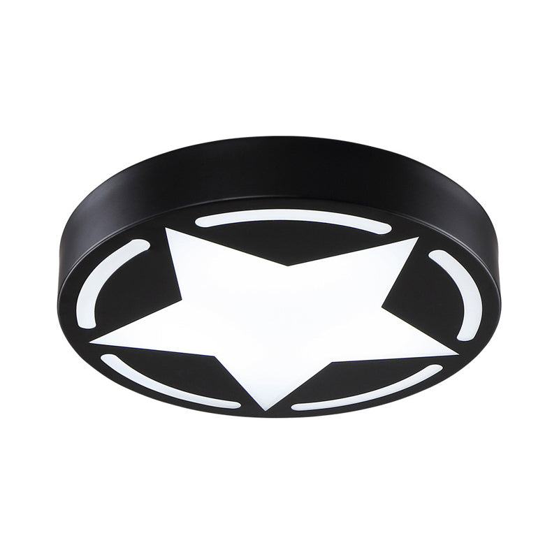 Modern Acrylic Star Ceiling Light For Childrens Bedroom - Flush Mount Fixture